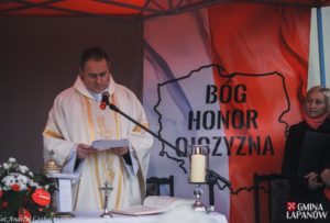 Święto Niepodległości - odsłonięcie pomnika w Grabiu